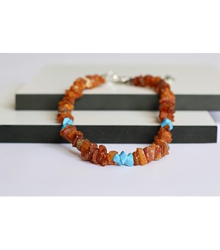 Collare In Ambra Baltica Per Cani E Gatti - Autentica Ambra Grezza Premium - 26 Cm - Realizzato A Mano In Lituania - Foto 10