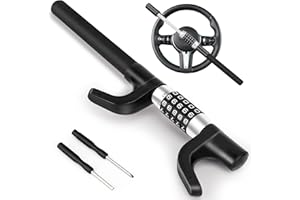 LAMA 5-cyfrowy zamek na kierownicę samochodową, zamek na kierownicę z kodem hasła, chowany bezkluczykowy, wytrzymały zamek na kierownicę, uniwersalny antykradzieżowy do samochodów osobowych, ciężarowych, dostawczych, SUV-ów