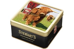 Stewart's - Highland Cow Shortbread Gifting Tin (125g) - Traditionally Made Luxury Scottish Shortbread, Delicious Melt-In-Mouth Biscuits, Ideal Grab Sized Treat to Share, 40 Years Heritage