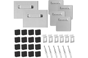 DAGORD 6 soportes para fotos y espejos de ganchillo marco Fixatin gancho de pared pizarra invisible ganchos adhesivos para cuadros con adhesivo de superficie (6 x 8 cm, 4 x 4 cm)