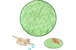 MplehDa 2 en 1 juguete interactivo simulado para gatos de caza, juguete de estera para gatos, pelota interactiva simulada, juguete interactivo para gatos, alfombra de juego para gatos,