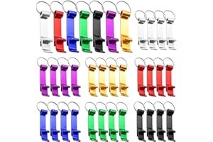 YOICN LTH Porte-clés décapsuleur de 35 pièces, porte-clés de barre de griffe en aluminium, ouvre-bouteille de bière de poche avec porte-clés en forme de soda, décapsuleur de bière, 7 couleurs