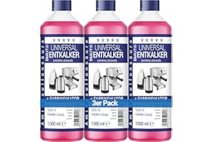 BMUT Descalcificador universal de 1000 ml para cafeteras automáticas y máquinas de café, para 8 operaciones de descalcificación 125 ml cada una, 3 botellas