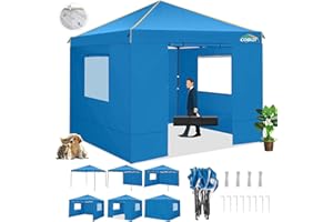 COBIZI Tonnelle Pliante 3x3 Imperméable avec 4 Parois Barnum Pliant 3x3 Professionnel Protection UV Chapiteau Pliable Tente de Reception Tonnelle de Jardin,Terrasse,Exterieur