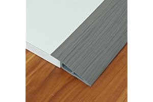 GELINTONG Rubber Threshold Ramp,Self Adhesive Floor Transition Strip,Carpet Laminate Vinyl Flooring Tile Edging Trim,Threshold Reducer,Door Bars,Carpet Edge Strips (B, 1Meter × 1.5cm)
