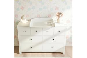 ‎HELDENZIMMER Heldenzimmer Wickelaufsatz Hemnes Kommode [108 & 160cm] ohne Lücke zur Wand- Für große und kleine Hemnes Kommode