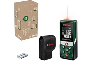 Medidor láser UniversalDistance 40C de Bosch (mide con precisión distancias de hasta 40 m, conectividad Bluetooth, diferentes funciones de medición, en caja para e-commerce)