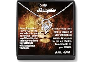 IBBY GIFTS FOR HER A Necklace Gift Message from Dad to Daughter Jewellery Birthday Gift for Girls Father gift to Daughters Present