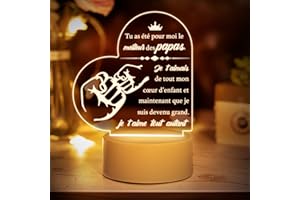 BUIOATA Cadeau Papa Noël, Cadeau Anniversaire Papa - Cadeau Papa Veilleuse, Idee cadeau papa noël, Cadeau papa grand père ou homme, Cadeau fete des peres, Saint Valentin, Noël, Cadeau Papa Naissance