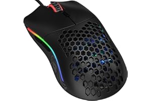 GLORIOUS PC GAMING RACE Glorious Gaming Model O Ratón gaming con cable - 67 g superligero, diseño colmena, RGB, sensor Pixart 3360, switches de Omron, ambidiestro - Negro mate