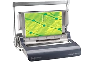 ‎FELLOWES Fellowes Drahtbindegerät Quasar Wire, stanzt 15 Blatt, bindet 130 Blatt mit Drahtbinderücken 3:1, inkl. gratis Starterset für 20 Bindungen