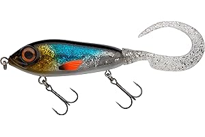 Abu Garcia Svartzonker McMy Tail Jerkbait - klares, schlagfestes ABS, umweltfreundlich beschwert, realistischer 3D-Effekt, entwickelt in Schweden für das Süß- und Salzwasserfischen, 17cm & 20cm Farben