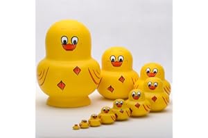 YAKELUS Marchio di Matrioska specializzato, nesting dolls Matrioske Bambola Matrioska russa in 10 pezzi tiglio di zona frigida regalo e giocattolo 10036