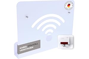 foto-kontor Wandhalterung kompatibel mit AVM FRITZBox Modem Router mit Kabelmanagement 7690 7590 7590 AX 6660 Cable 7530 5530 8850 6850 6660 6890 7490 weiß