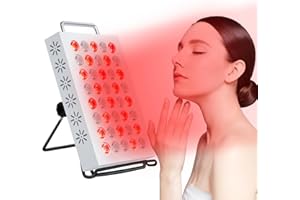 RELHAFETHY Red Light Panel, 660nm&850nm Red Lights Lamp, 40LEDs Infrared Lamp with Timer, 36W Infra Light Lamps Panel for Home/Office Use