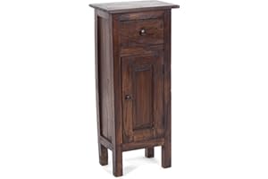 Design Delights - Armadietto in legno “Plant 80”, 80 x 36 x 25 cm (altezza x larghezza x profondità), legno riciclato in mogano, stile Shabby Chic, colore: 03, marrone scuro