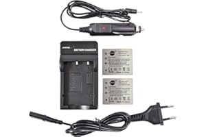 DSTE®（2 Pack）Ersatz Batterie und DC29E Reise Ladegerät Compatible für Fujifilm NP-40 FinePix F460 F470 F480 F610 F650 F402 F403 F420 F455 F700 F710 F810 F811 J50 V10 Z1 Z2 Z3 Z5fd