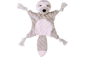 SHARLOVY Bradipo giocattolo per cani senza ripieno per masticatori aggressivi, giocattolo per cani cigolante con nodi in corda, giocattoli da masticare per cuccioli di cane per dentizione, giocattolo