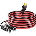 Bateria Power Solar to XT60 Charge Extension Cable 12AWG 10Ft Solar Connector to XT60 Adapter Cable for Solar Panel to LiFePO4 Battery RV Portable Power Station Solar Generator