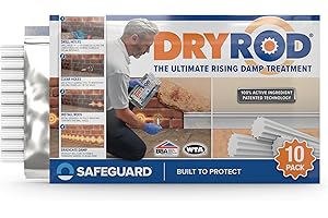 Dryrod Barritas Hidrófugas Antihumedad – Tratamiento Contra la Humedad por Capilaridad en Pared – Caja de 10 – Fácil Aplicación, Rápida Acción