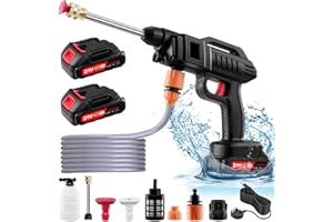 HONDONY Cordless Pressure Washer, 60 Bar and Charger 1500W Portable Power Washer, Battery Pressure Washer with Nozzle and 5m/16.5ft tube, Electric Pressure Washers for Car, Watering Flowers, Cleaning Floors