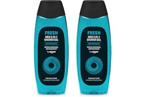 ‎BY AMAZON by Amazon Fresh 3in1 Duschgel, für Herren, 2 x 500 ml