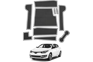 SHAOHAO pour Renault CLIO5 V BF 2020-2024 Tapis antidérapant Anti-poussière Porte intérieure antidérapante Tasse, Boîte à Bras de Rangement Tapis de Porte intérieure Accessoires Clio 5 Blanc