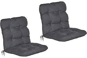 ‎BEAUTISSU Beautissu 2er Set Niedriglehner Auflagen Set Flair NL Stuhlauflage 100x50x8cm Sitzkissen Niederlehner Gartenstühle Sitzauflagen Stuhlkissen Graphitgrau