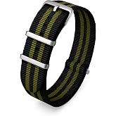 18mm-20mm-22mm-24mm Nato Kumaş Tekstil Saat Kordonu Kayışı N32NYL3-BDG