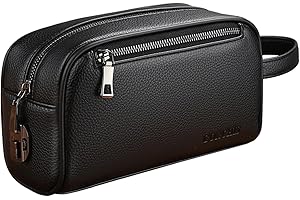 rockible Herren Handtasche mit Handschlaufe PU Business Multi Taschen Herren Clutch, Schwarz mit Schloss