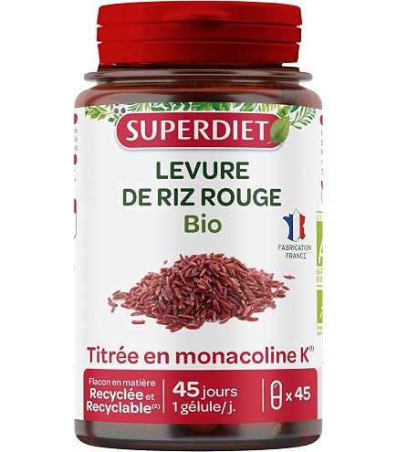 Complément Alimentaire Levure De Riz Rouge + CoQ10 - Santé Cardiaque, 1300mg Par Dose, Date Péremption 03/2027