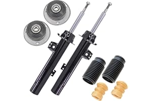 ATEC Germany 2x ammortizzatore a pressione a gas anteriore a doppio tubo incl. cuscinetto del puntone e set di protezione dalla polvere, compatibile con BMW 3 (E90), 3 Touring (E91)