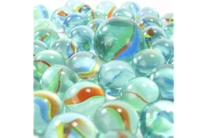 PHILUMO 80 + 1 Glasmurmeln/Murmeln - Ø 16 & 25 mm groß - ideal für Murmel Boule