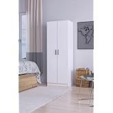 ABETE FURNITURE 2 Door Wardrobe / White