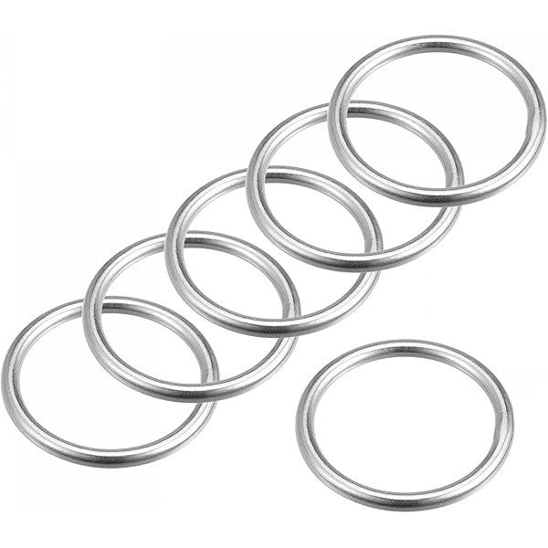 QUARKZMAN Edelstahl O-Ring Set - 10 Stück 35mm Für Gepäck & Handwerk