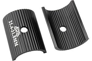 QOTSTEOS Manillar de bicicleta Shims, 2 piezas de aleación de aluminio para manillar de bicicleta hoja de conversión Manillar Shim Adapter, piezas de ciclismo para MTB Road Bike