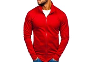 BOLF Homme Sweat-Shirt avec Fermeture Eclair avec Imprime Sweat Manches Longues Zippe Temps Libre Sport Fitness Basic Outdoor Casual Style Mix 1A1