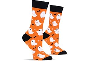 CANTUSTIME Funny Halloween Socks for Women Ladies Teen Girls-Crazy Novelty Funky Dress Crew Socks - Halloween Gifts Stockings Costumes