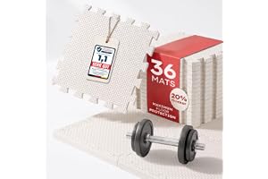 Blumtal Pusselmatta Träningsmatta | Golvmatta 30x30cm - Skyddsmatta för träningsutrustning - Gymmatta - Träningsgolv - Extrem