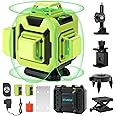 STANEW 4 x 360° Laser Level,Self-Leveling Green Laser Level 4D 16 Line Green Horizontal and Vertical with Integrated Remote Control Rechargeable Battery 2 * 2400 MAh