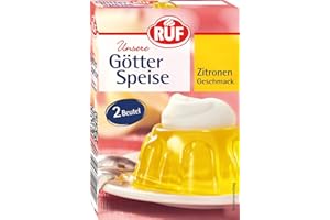 ‎RUF RUF Lemon Flavour Jelly, Jelly, Jelly, Jelly, Easy Preparation, Just Add Water and Sugar, Twin Pack, 2 x 12g