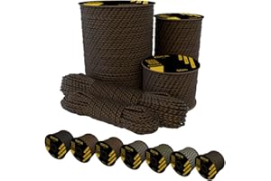 EdcX Paracord 4mm, 20+ militarnych kolorów (15m, 30m, 50m, 100m, 300m) | Idealny na kemping, survival, outdoor, rękodzieło, majsterkowanie | 100% nylonowa lina 4mm | Linka Taktyczna 550 Typ III (Veteran, 50 m)