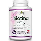 Incite Nutrition Integratore per la Crescita dei Capelli con Biotina 12.000 mcg - Compresse da 6 mm - Compresse per la Cresci