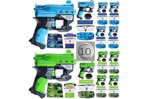 wishery Accessories for Nerf Party Supplies for 10 Kids - Birthday Favors and Nerf War Bulk Pack. Includes Small Toy Gun Pistol, Wrist Bullet Holder, Darts, Face Mask & Safety Glasses. Ages 4+