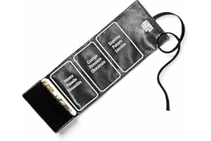 Witchy Cauldron Bolsa de Tarot, Envoltorio de Tarot Satinado y Tela para Almacenamiento, Soporte para Cubierta de Tarot y patrón de Tarot Spread (De Color Negro)