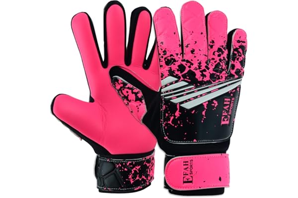 EFAH Sports Gants de Gardien de But de Football pour garçons, Enfants, Jeunes avec Paume Super adhérente