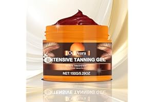 GOFLORDEN Gel Bronzant, 150 g, Accélérateur de Bronzage Pour Solarium, Crème Intense et Douce Pour un Bronzage Naturel Avec des Ingrédients Naturels