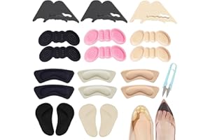 DNWFZ 11 Paia Cuscino Del Tallone Pad Salva Tallone Cuscinetti per Scarpe Solette Plantare Piede Piatto Ridurre Numero Protezione Adesivi Proteggi Mezza Tacchi Salvacalze Tallone Donna Regola Dimensioni