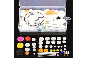 HAKOTOM Lot de 106 engrenages en plastique pour roues de couronne, accessoires simples, double réduction sans fin pour enfants et robots Pièces de bricolage pour les amateurs de projets scientifiques