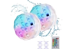 Ntrjtrss Luces Sumergibles, Luz de Piscina Sumergible con 16 colores RGB, Piscina Luz LED Impermeable con Mando a Distancia, luces piscina Sumergible para Fiesta/Estanque/Bodas/JarróN